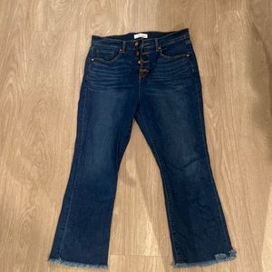 LOFT flare crop jeans petite